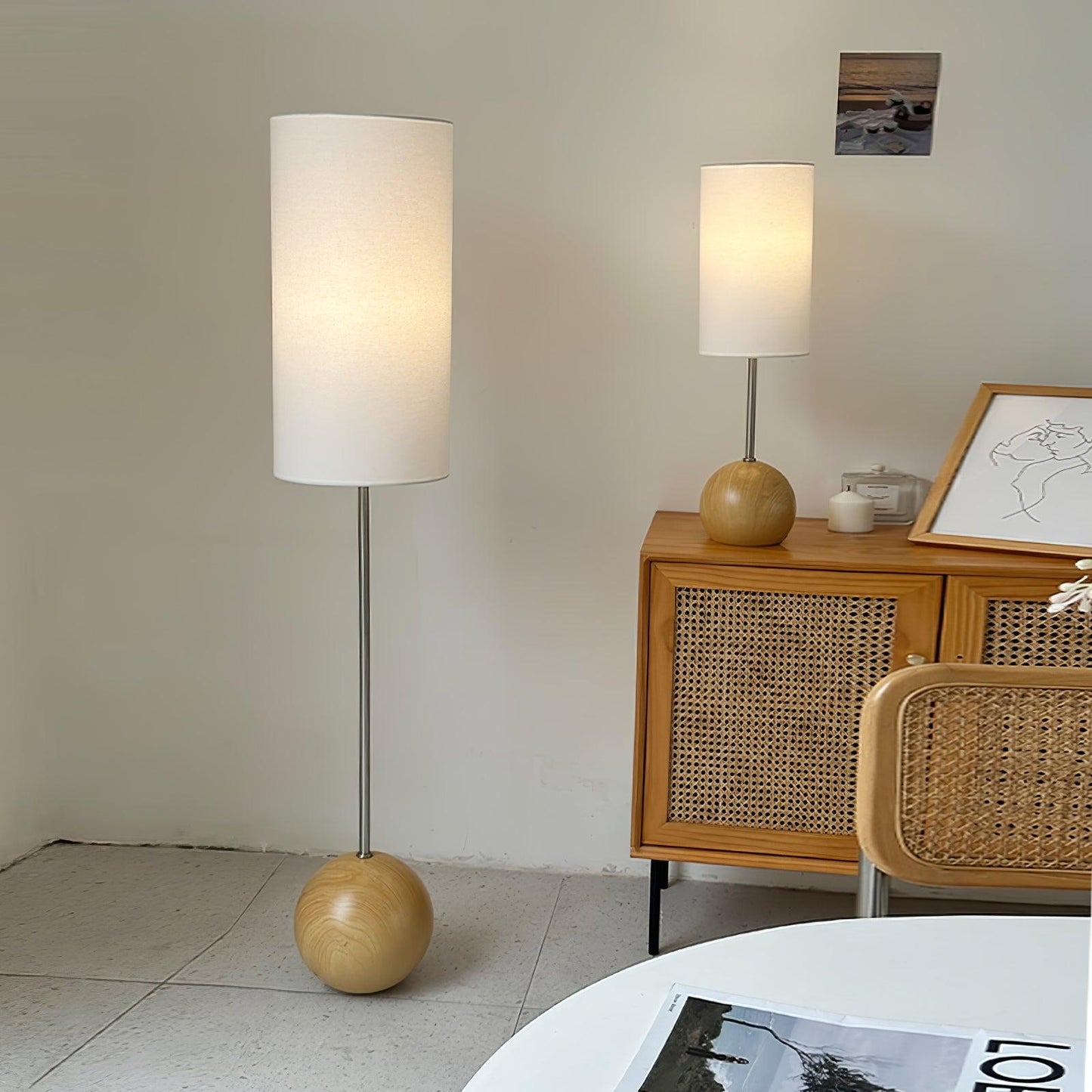 Orbis Wooden Sphere Table Lamp Table lamp