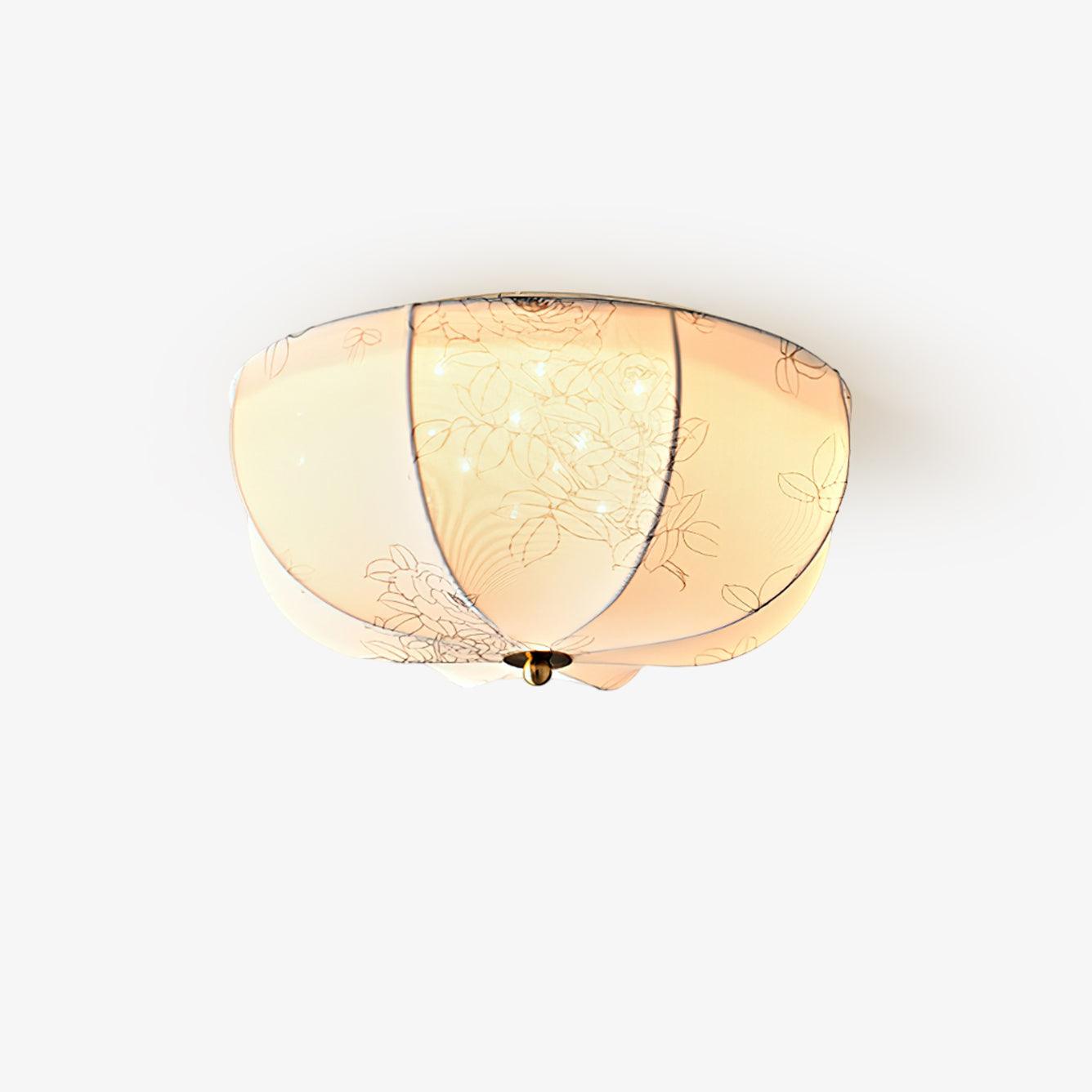 Orchid Fabric Ceiling Lamp ? 11.8″ x H 7.9″ / Dia 30cm x H 20cm / White Ceiling lamp