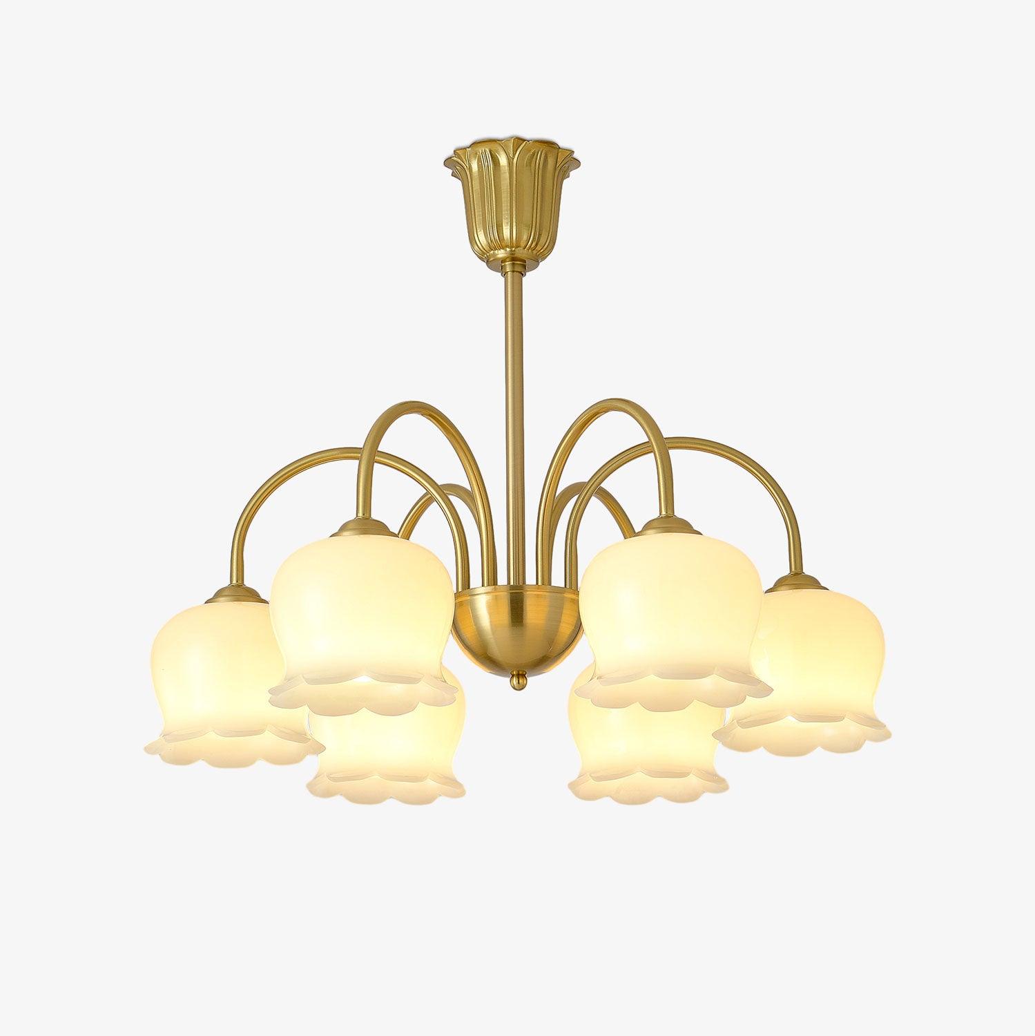 Orchids Brass Chandelier Chandelier