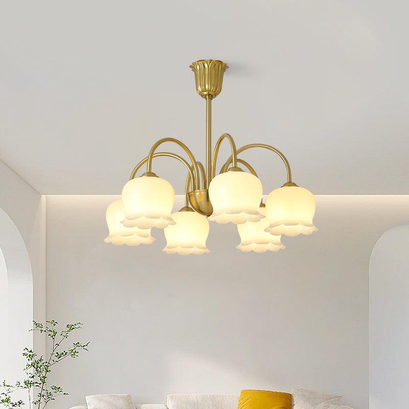 Orchids Brass Chandelier Chandelier