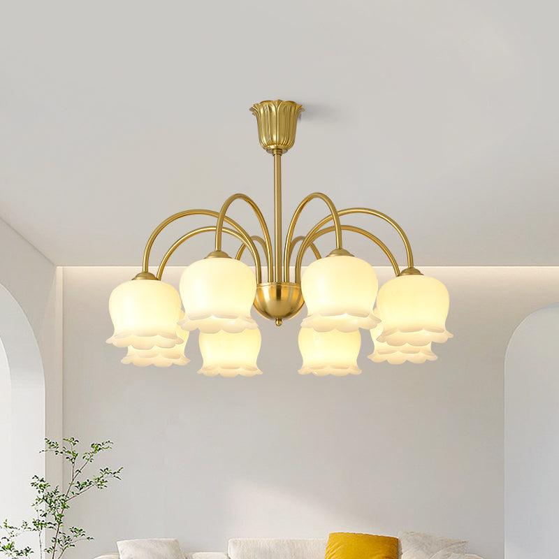 Orchids Brass Chandelier Chandelier