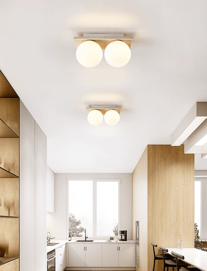 Yellow Travertine Ceiling Light
