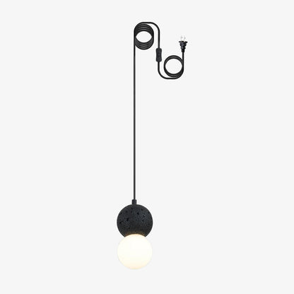 Origo Pendant Swag Lamp Dia 4.7″ x H 9.8″ / Dia 12cm x H 25cm / Black & White / US Plug Pendant light