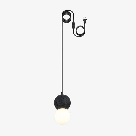 Origo Pendant Swag Lamp Dia 4.7″ x H 9.8″ / Dia 12cm x H 25cm / Black & White / US Plug Pendant light