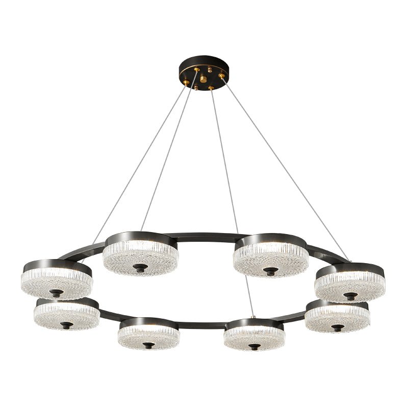 Orion Ring Chandelier ? 31.5″ x H 5.9″ / Black / Three-Color Changing Light Chandelier