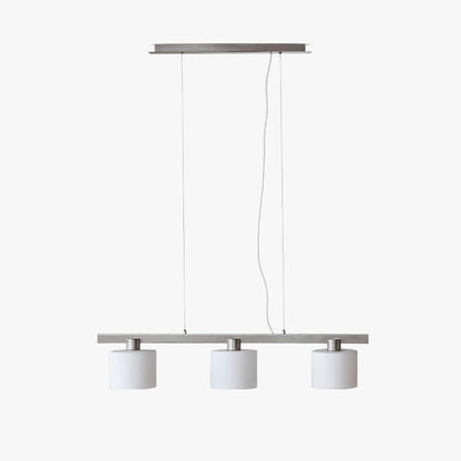Oron Pendant Light L 35.4″ x H 7.1″ / L 90cm x H 18cm / Chrome + White Pendant light