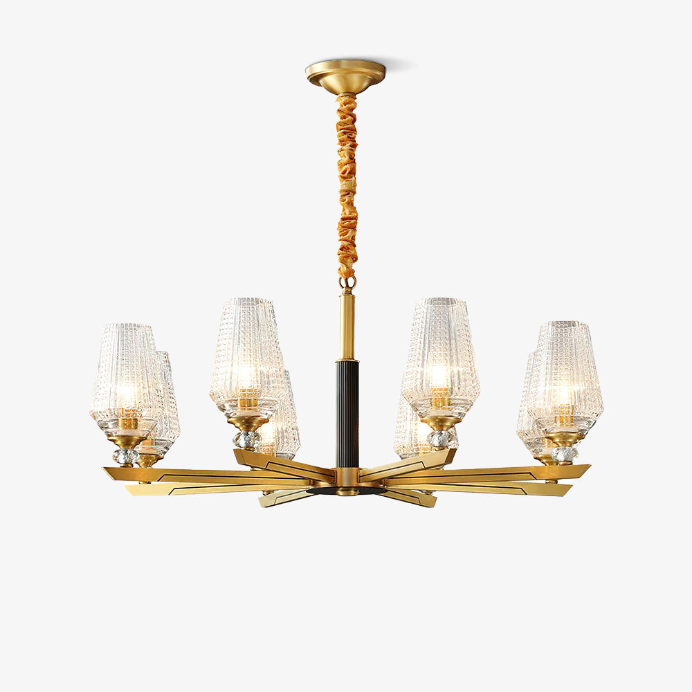 Orrefors Brass Chandelier Chandelier