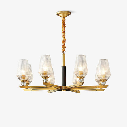 Orrefors Brass Chandelier Chandelier