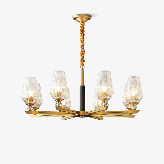Orrefors Brass Chandelier Chandelier