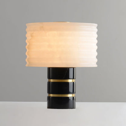 Outela Table Lamp Model A Dia 10.2″ x H 12.6″ / Dia 26cm x H 32cm / Black + White / US plug Table lamp