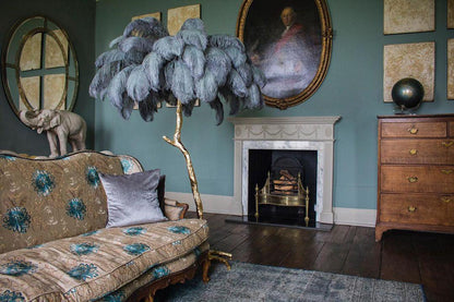 Ostrich Feather Brass Floor Lamp Floor lamp
