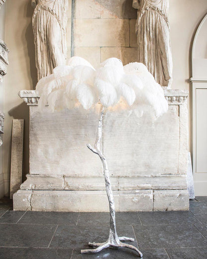 Ostrich Feather Brass Floor Lamp Floor lamp