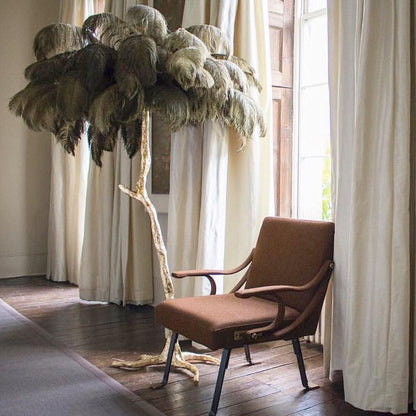 Ostrich Feather Brass Floor Lamp Floor lamp