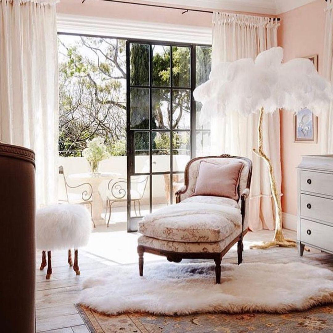 Ostrich Feather Brass Floor Lamp Floor lamp