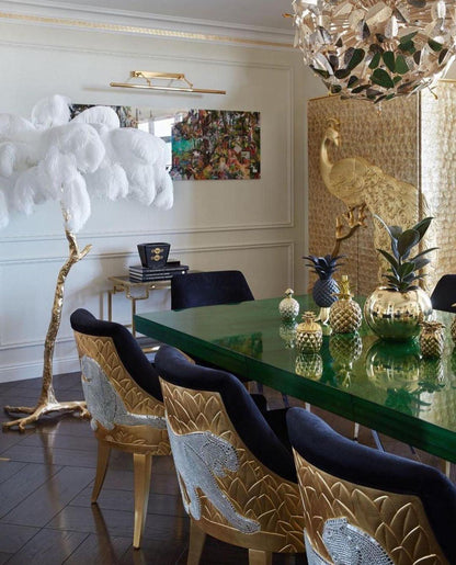 Ostrich Feather Brass Floor Lamp Floor lamp