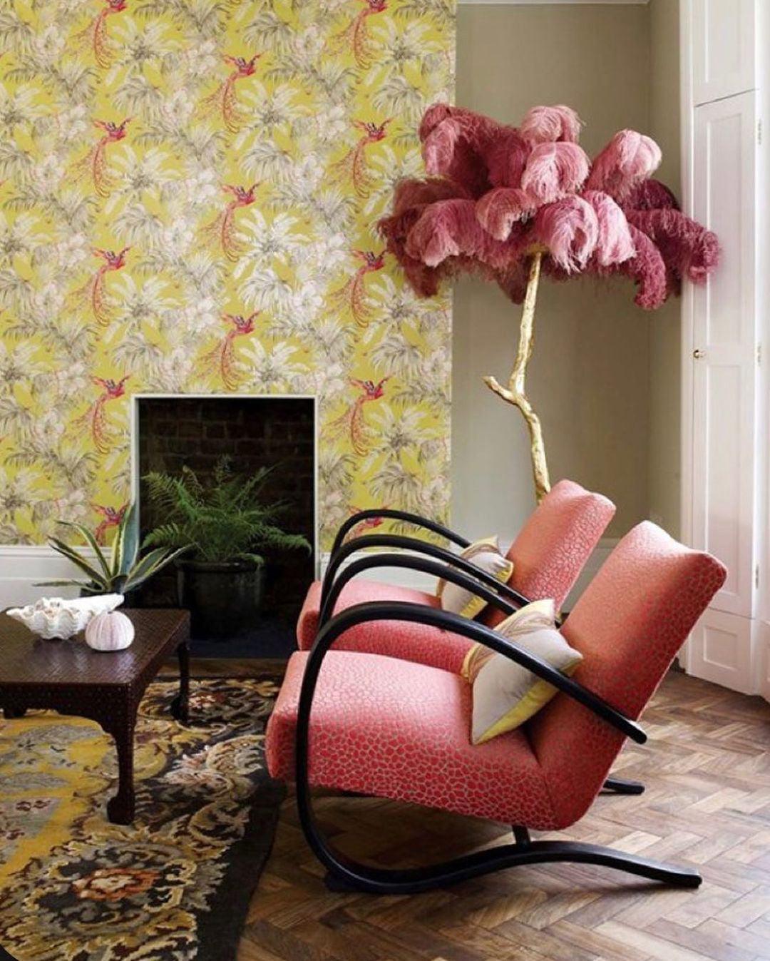 Ostrich Feather Brass Floor Lamp Floor lamp