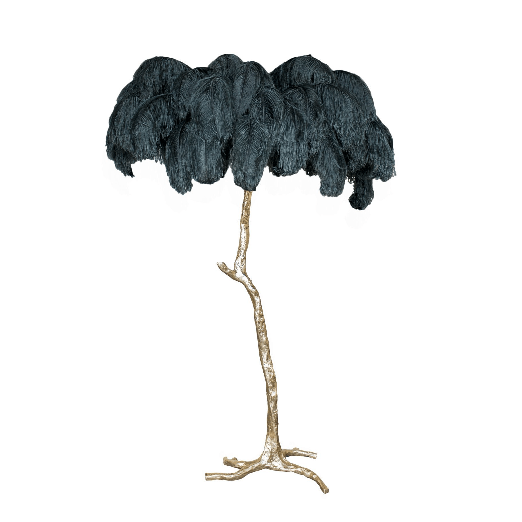 Ostrich Feather Brass Floor Lamp Floor lamp