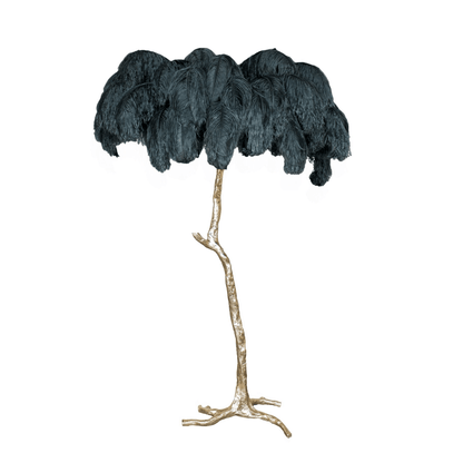 Ostrich Feather Brass Floor Lamp Floor lamp