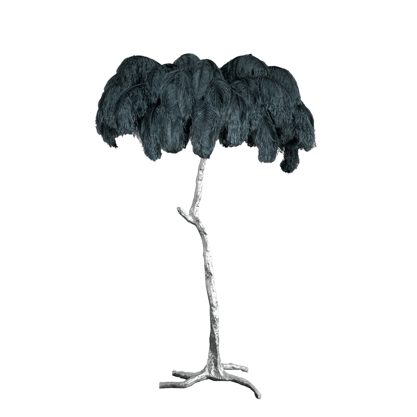 Ostrich Feather Brass Floor Lamp Floor lamp