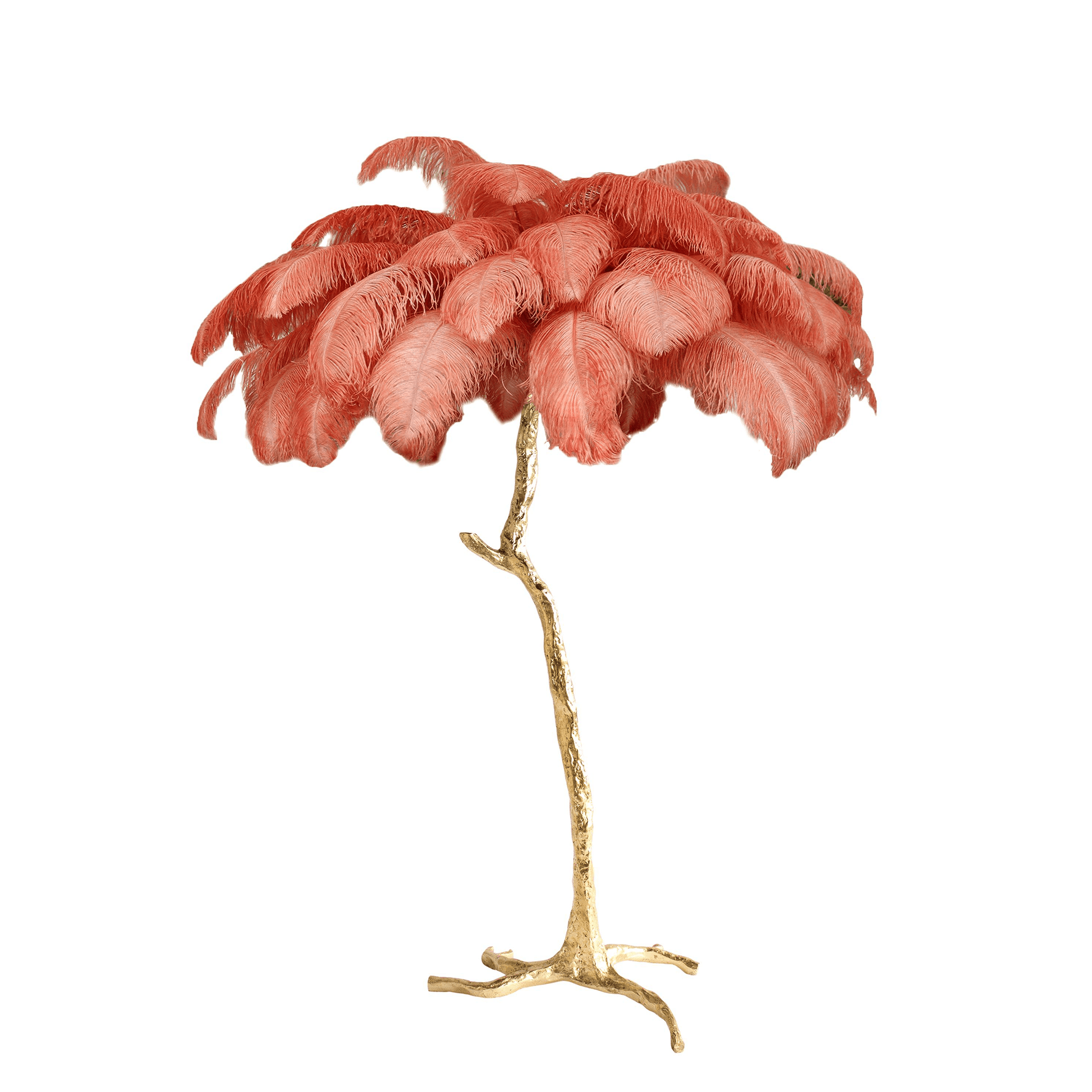 Ostrich Feather Brass Floor Lamp Floor lamp