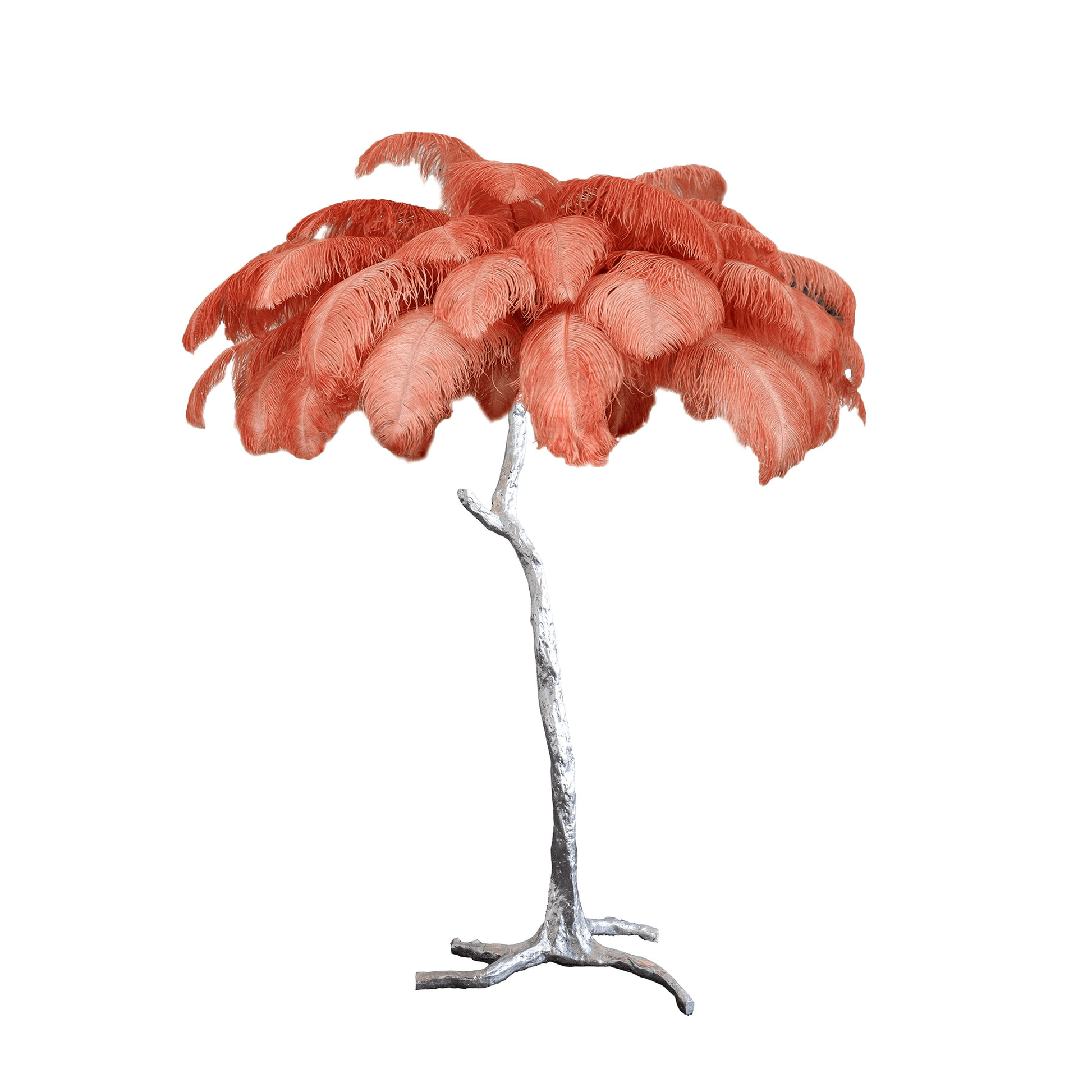 Ostrich Feather Brass Floor Lamp Floor lamp