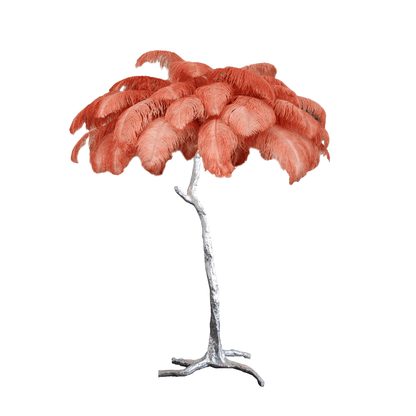 Ostrich Feather Brass Floor Lamp Floor lamp