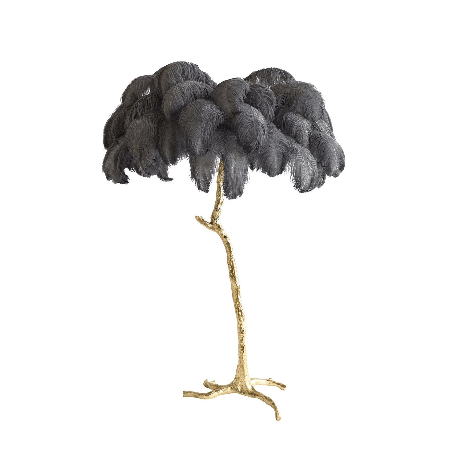 Ostrich Feather Brass Floor Lamp Floor lamp