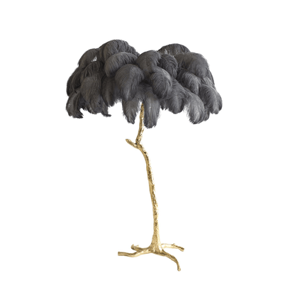 Ostrich Feather Brass Floor Lamp Floor lamp