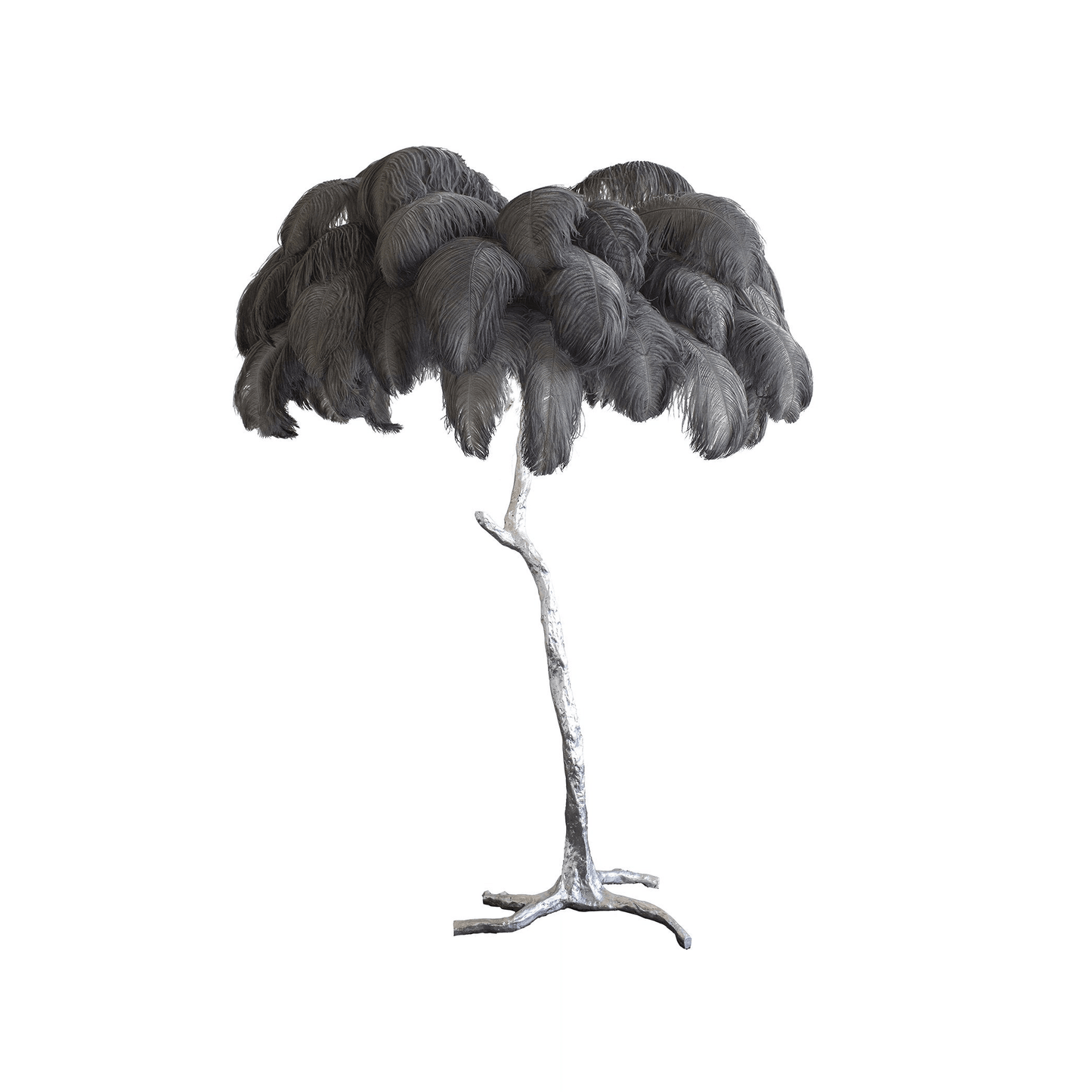Ostrich Feather Brass Floor Lamp Floor lamp