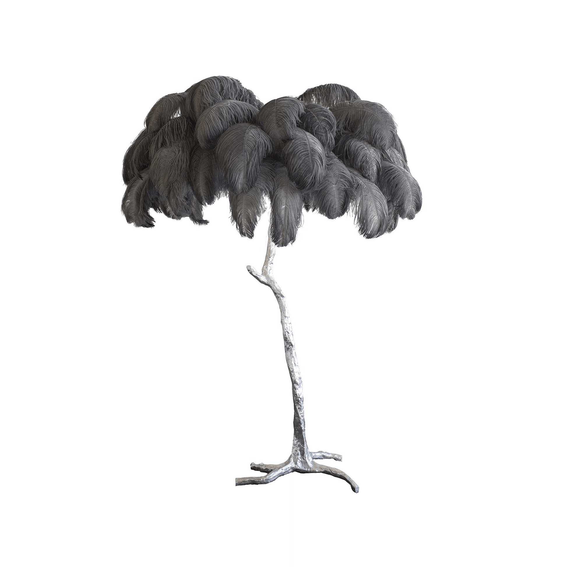 Ostrich Feather Brass Floor Lamp Floor lamp