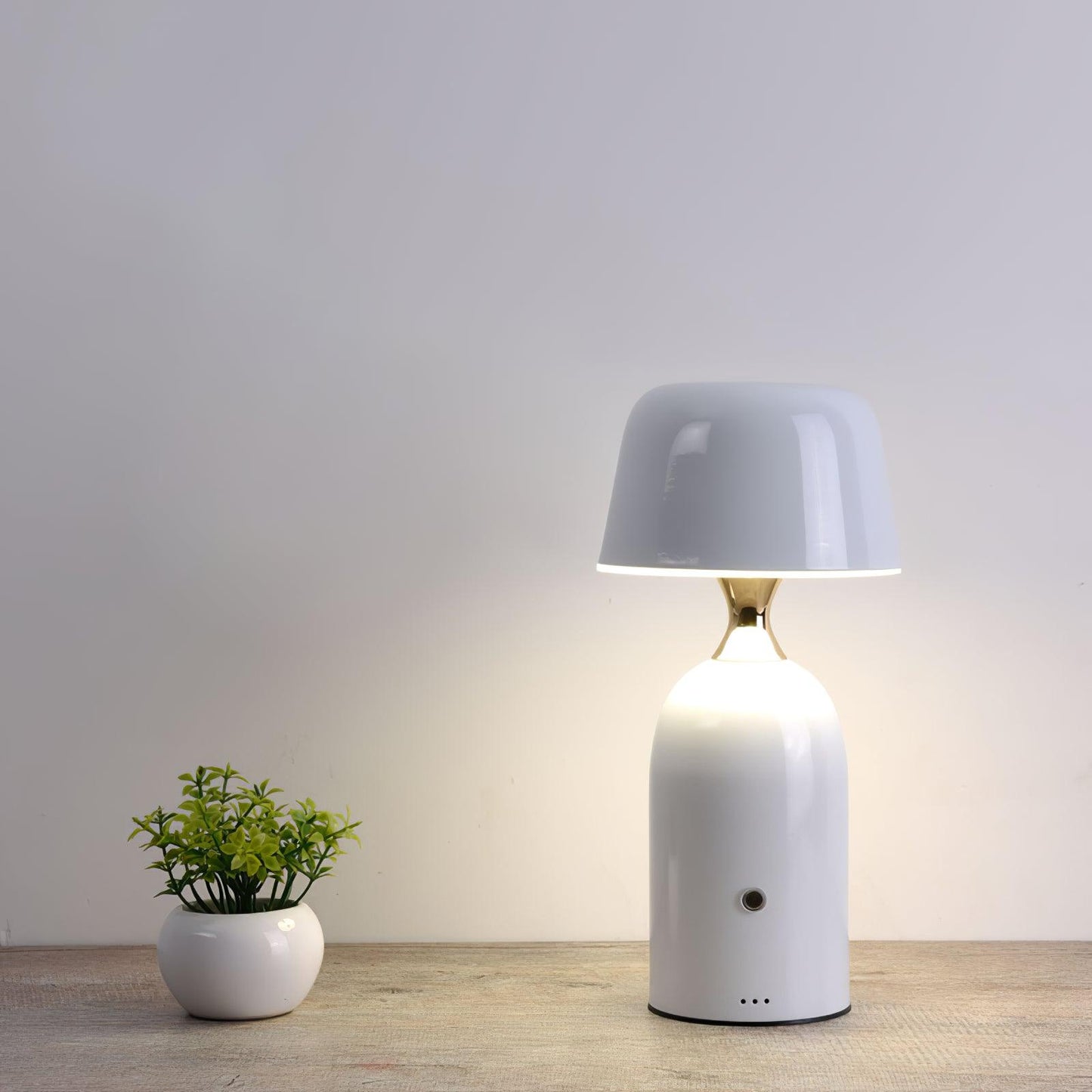 Ouliope Built-in Battery Table Lamp ? 4.5″ x H 9.8″/ Dia 11.5cm x H 25cm / White / Touch Table lamp