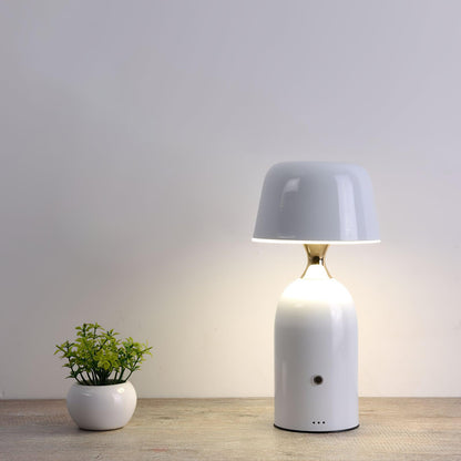 Ouliope Built-in Battery Table Lamp ? 4.5″ x H 9.8″/ Dia 11.5cm x H 25cm / White / Touch Table lamp