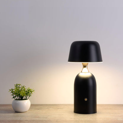 Ouliope Built-in Battery Table Lamp ? 4.5″ x H 9.8″/ Dia 11.5cm x H 25cm / Black / Touch Table lamp