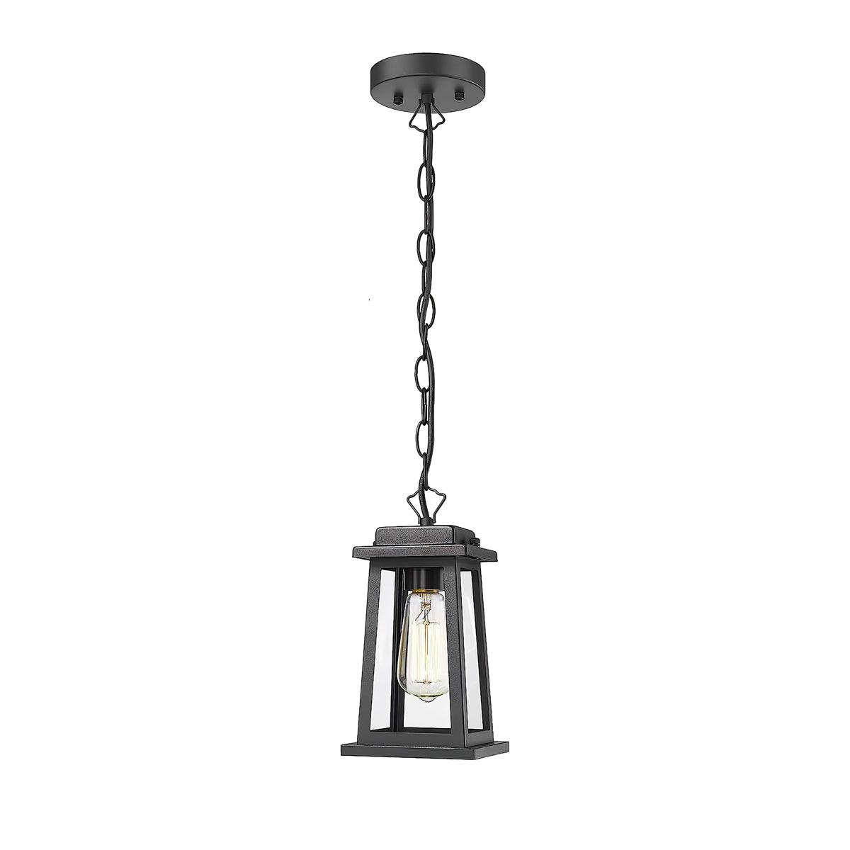 Outdoor Lantern Pendant Lamp Dia 5.1″ x H 9.1″ / Dia 13cm x H 23cm / Black Pendant light