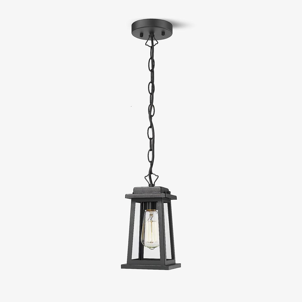Outdoor Lantern Pendant Lamp Dia 5.1″ x H 9.1″ / Dia 13cm x H 23cm / Black Pendant light