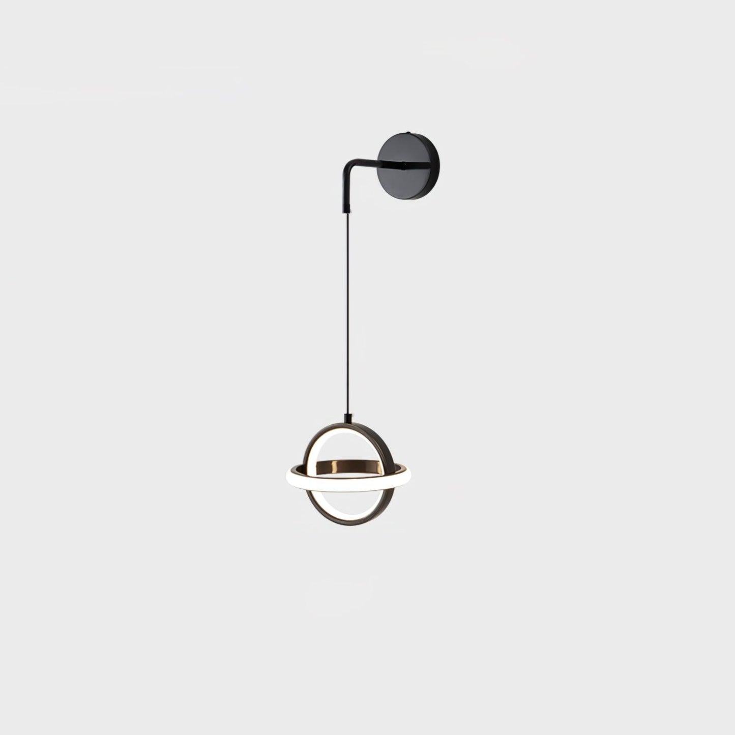 Oval Brass Wall Light W 7.1″ x H 6.7″ / W 18cm x H 17cm / Black / Three-color changing light Wall lamp