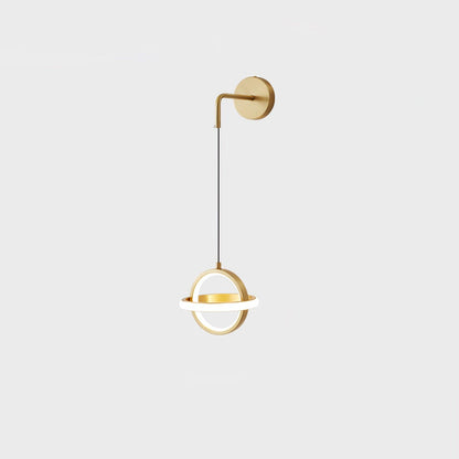 Oval Brass Wall Light W 7.1″ x H 6.7″ / W 18cm x H 17cm / Brass / Three-color changing light Wall lamp