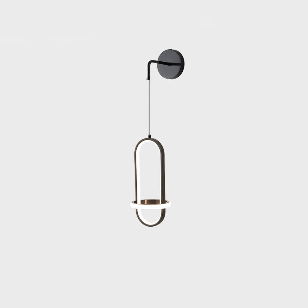 Oval Brass Wall Light W 7.1″ x H 13.8″ / W 18cm x H 35cm / Black / Three-color changing light Wall lamp
