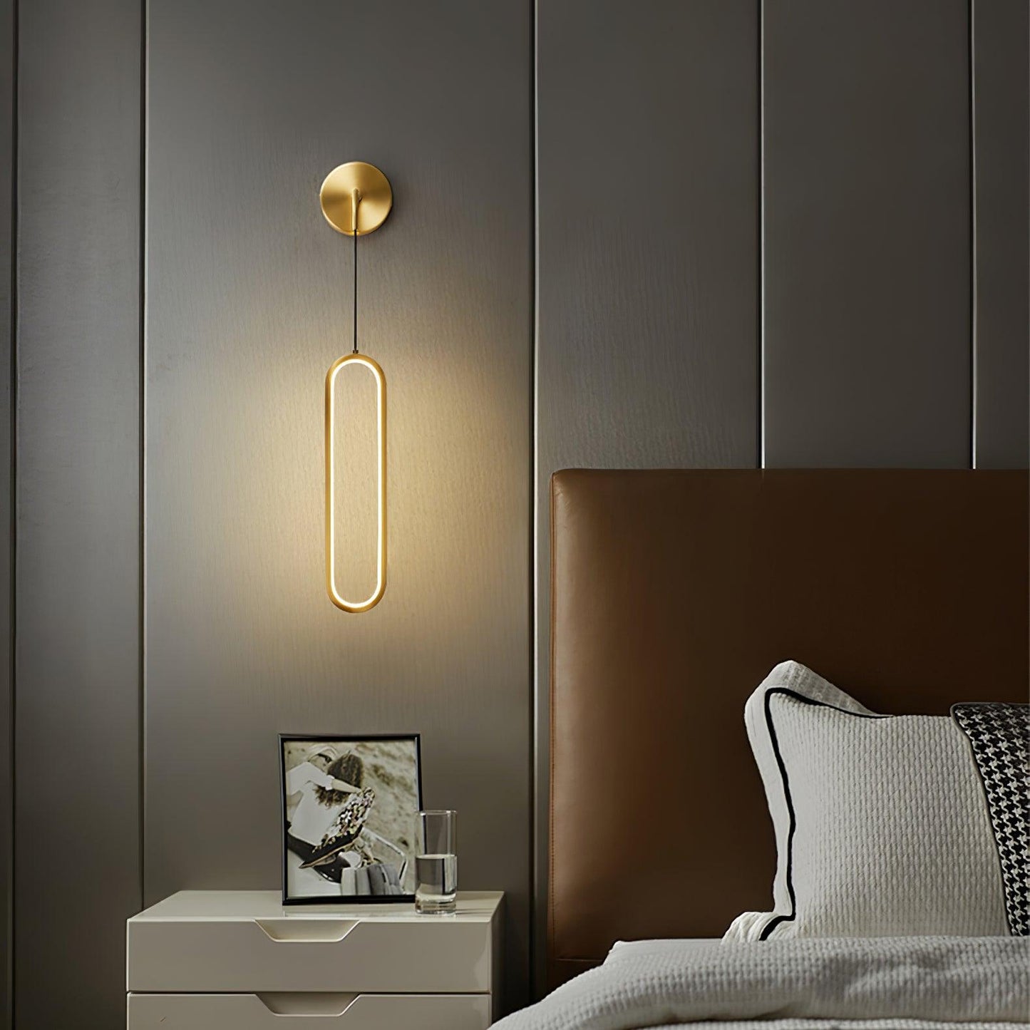 Oval LED Brass Wall Lamp Wall lamp