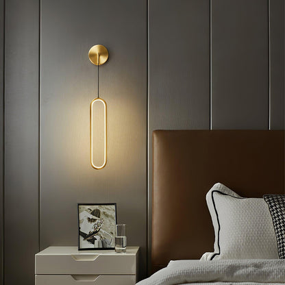 Oval LED Brass Wall Lamp Wall lamp