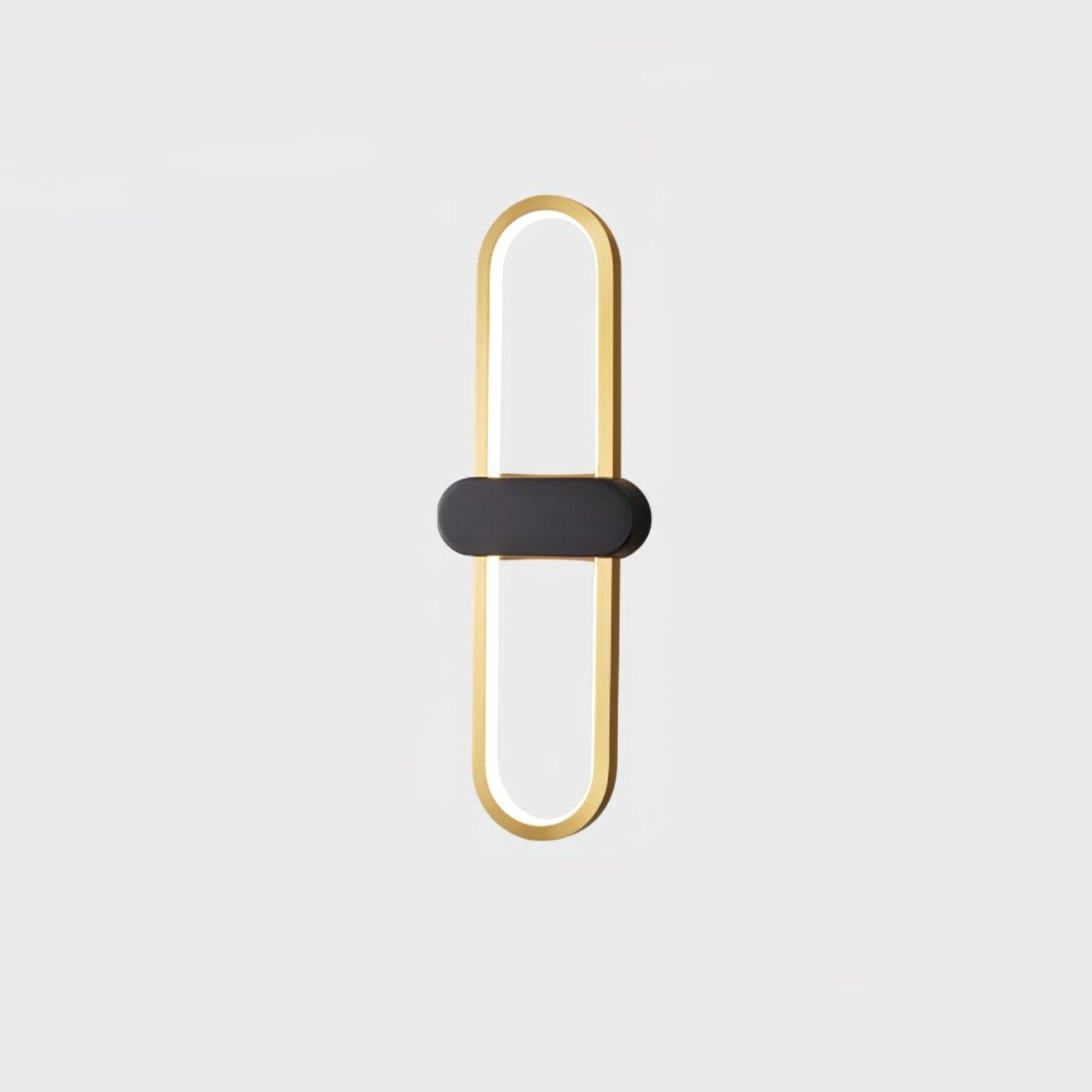 Oval LED Wall Lamp Dia 5.1″ x H 15.7″ / Dia 13cm x H 40cm / Gold & Black / Warm Light Wall lamp