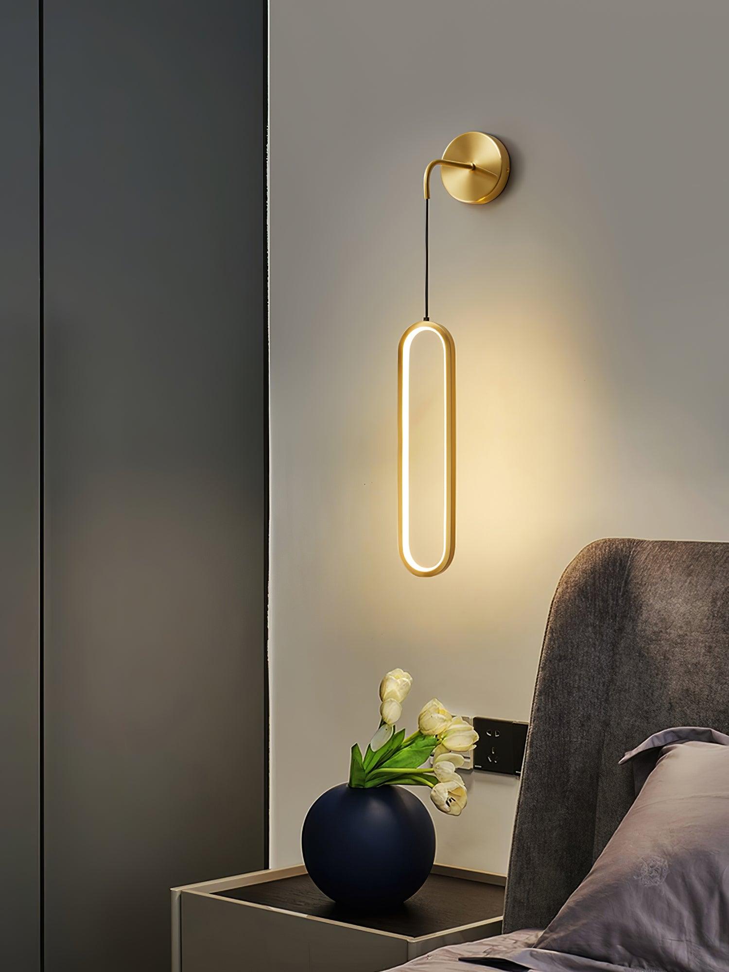 Oval LED Brass Wall Lamp Wall lamp