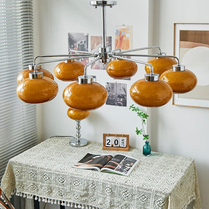 Oval Persimmon Chandelier Chandelier