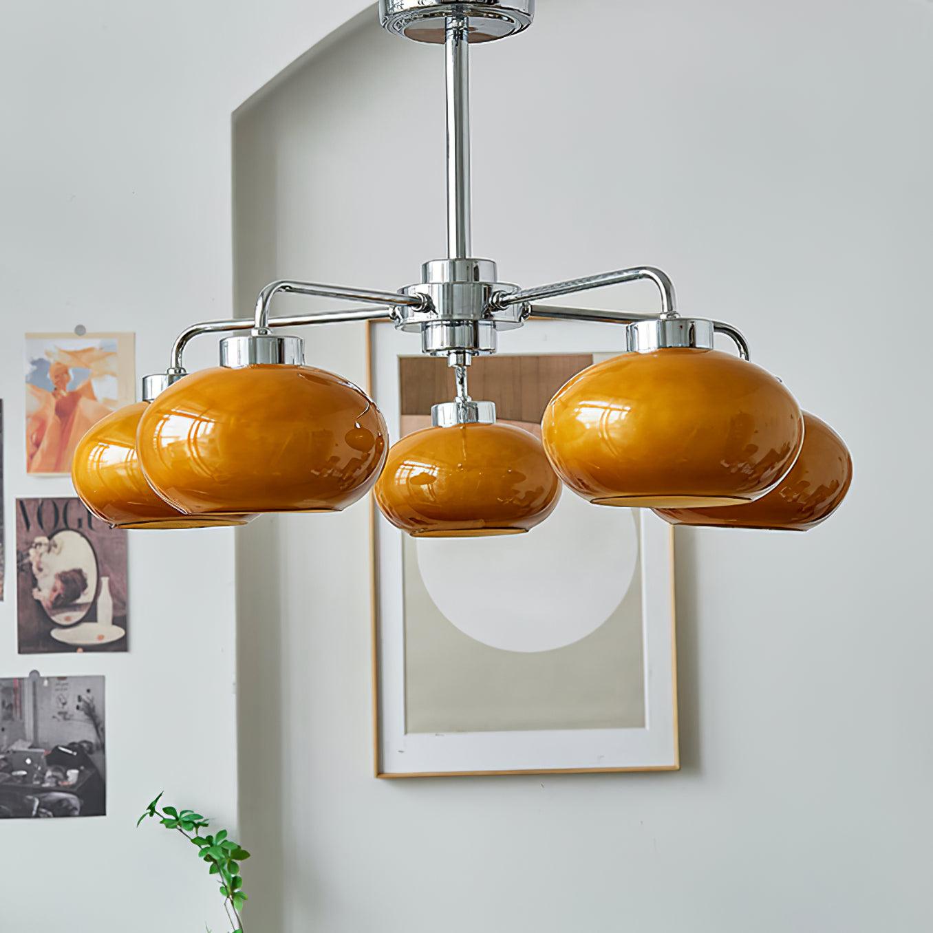 Oval Persimmon Chandelier Chandelier