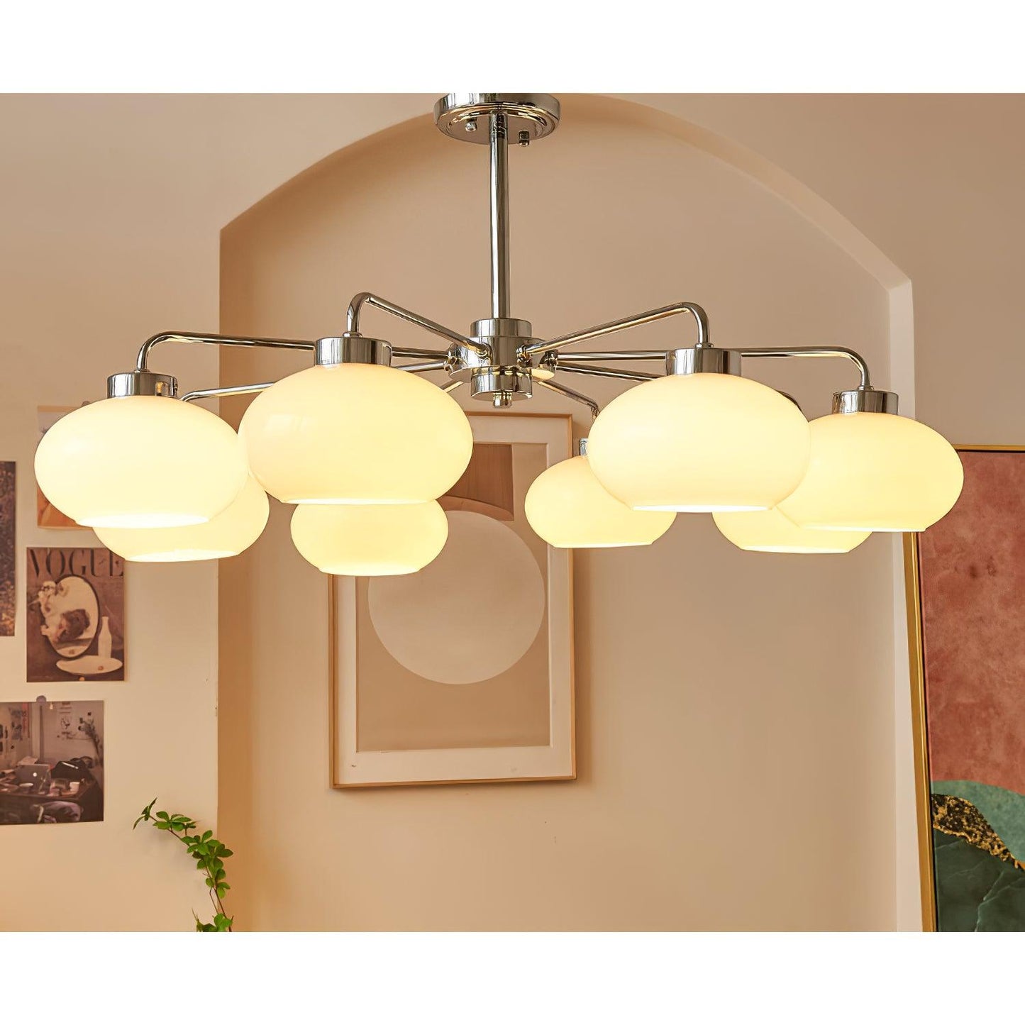 Oval Persimmon Chandelier Chandelier