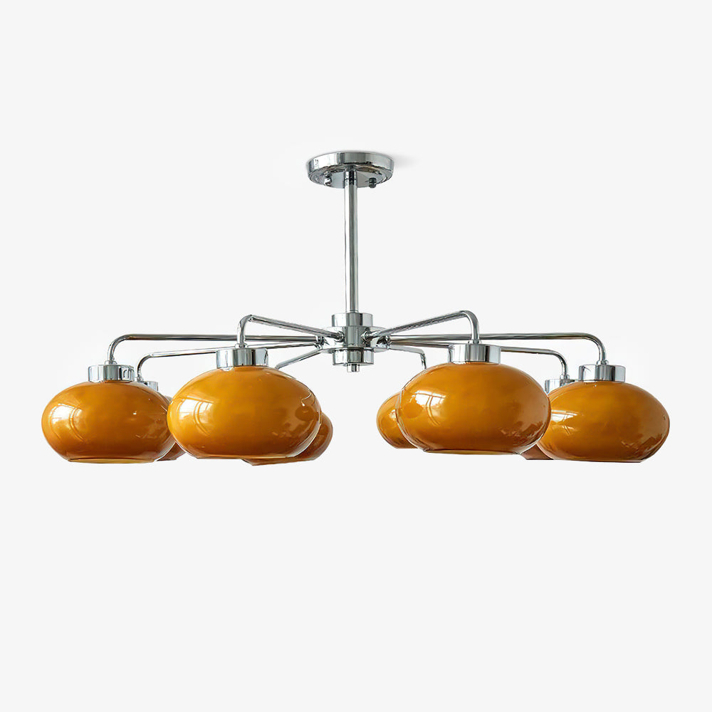 Oval Persimmon Chandelier Chandelier
