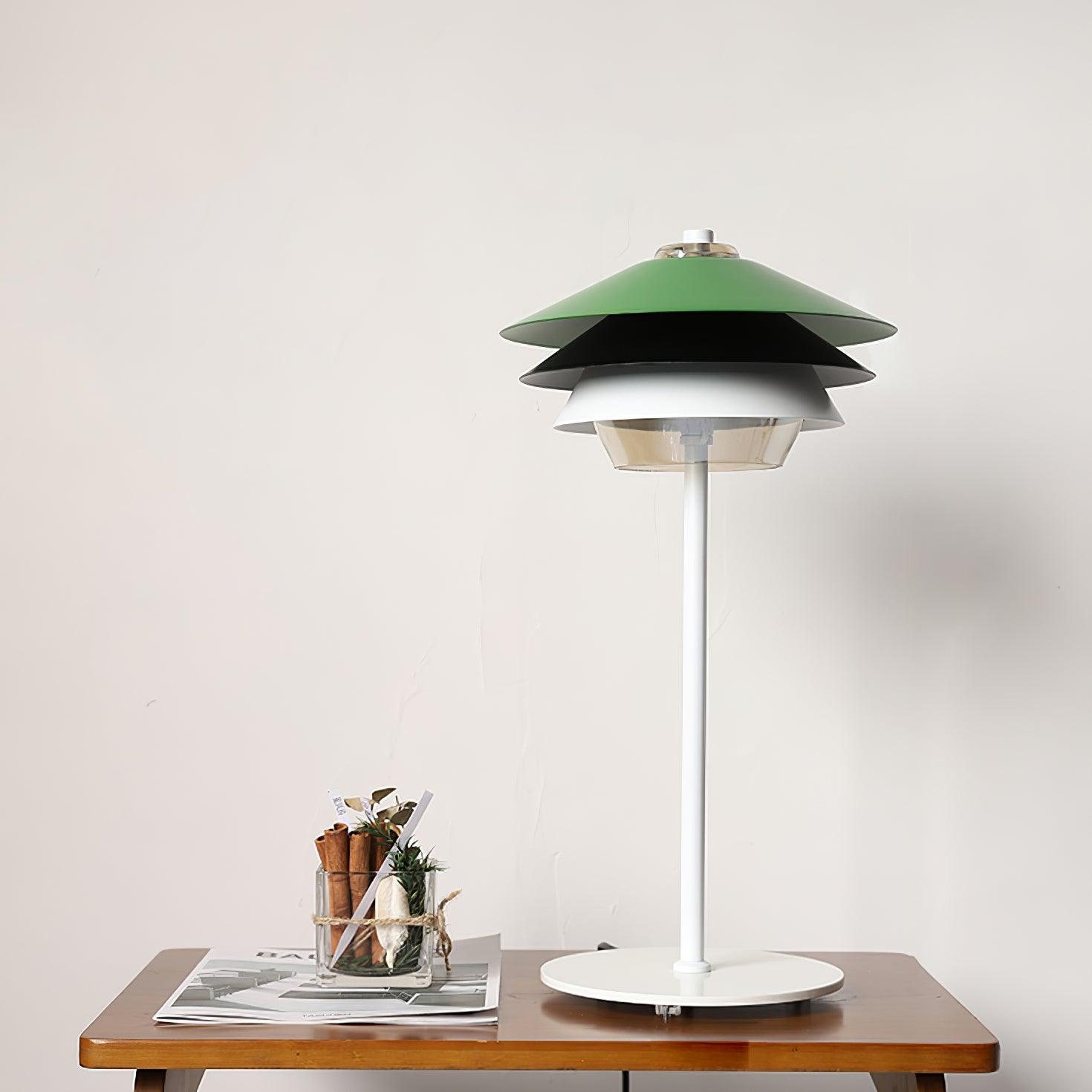 Overlay Table Lamp Dia 10.6″ x H 21.2″ / Dia 27m x H 54cm / Green / US Plug Table lamp