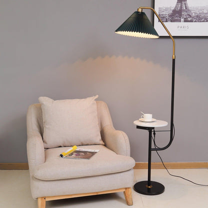 Ozz Floor Lamp Marble tabletop: W 21.7″ x H 65″ / W 55cm x H 165cm / Green & Black & Gold / US plug Floor lamp