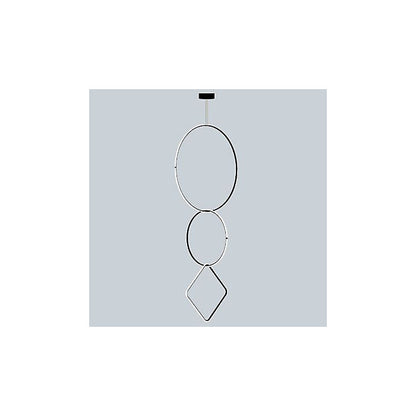 Arrangements Round Large Round Medium Square Large Three Element Pendant