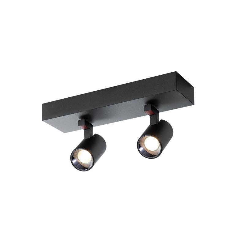 POG Double Linear Spotlight 2 heads: L 12.6″ x W 3.5″ x H 5.3″ / L 32cm x W 9cm x H 13.5cm / Black / Warm Light Ceiling